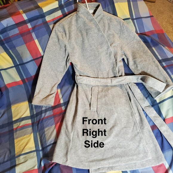NWT Pluto Women’s Elena Gray Short Robe Sleepwear Winter Size US Medium, EU 40 - Picture 10 of 13